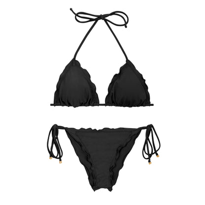 Product Front: Rio De Sol Two Piece Swimwear Set Touch-Black Frufru