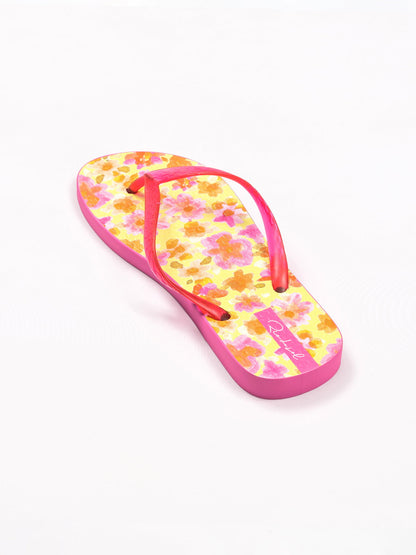 Image 04: Rio De Sol Flip-Flops Ditsy-Butter Slim