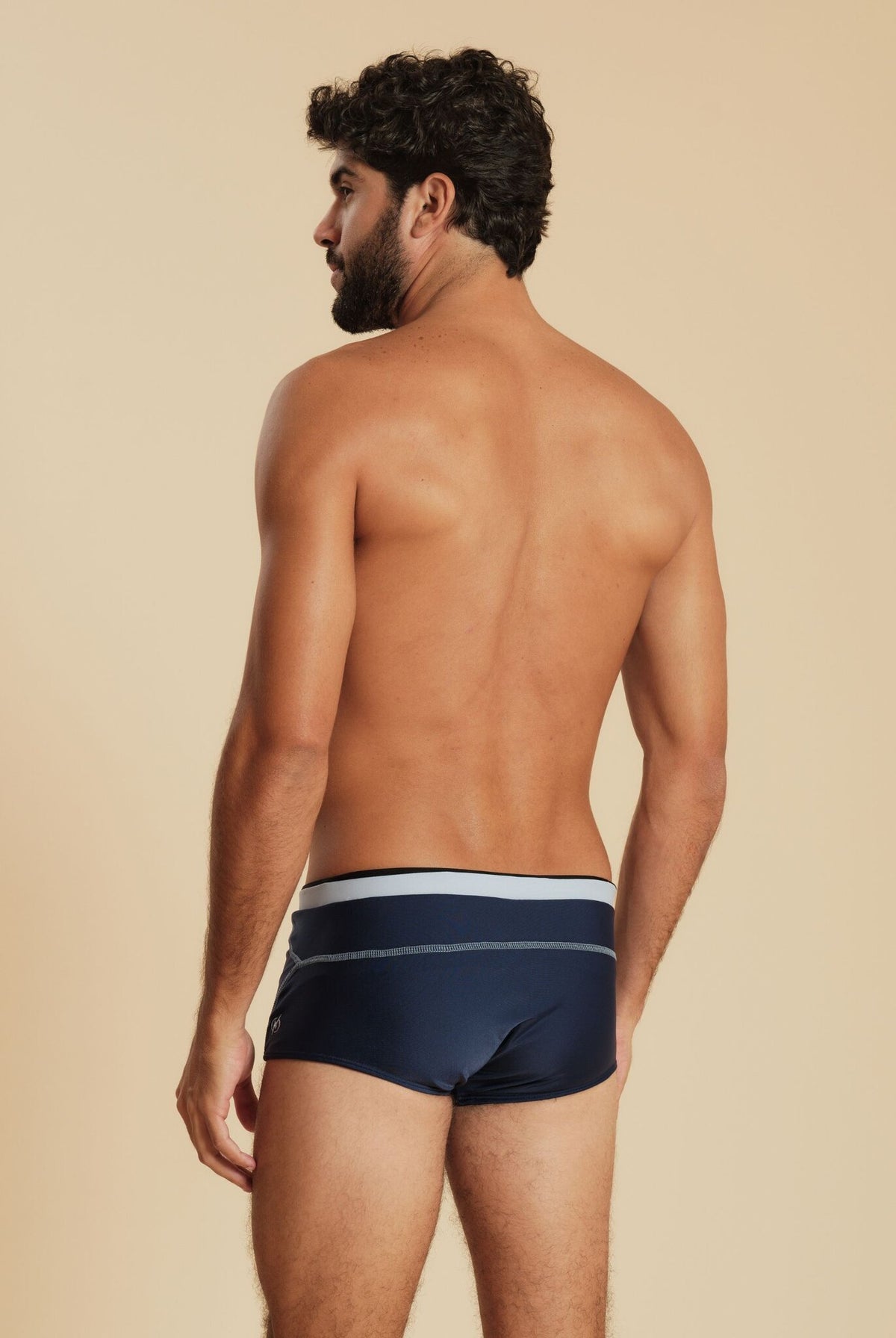 Model Back: Blueman Swim Trunks Sunga Army Millenial Marinho