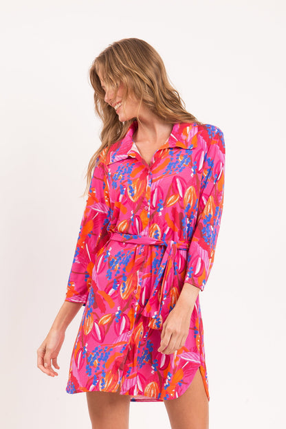 Image 08: Rio De Sol Shirtdress Flavors Chemise