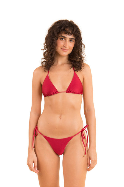 Model Front: Rio De Sol Bikini Tops Top Shimmer-Divino Tri-Inv
