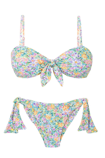 Product Front: Rio De Sol Two Piece Swimwear Set Tiny-Garden Bandeau-Knot Italy
