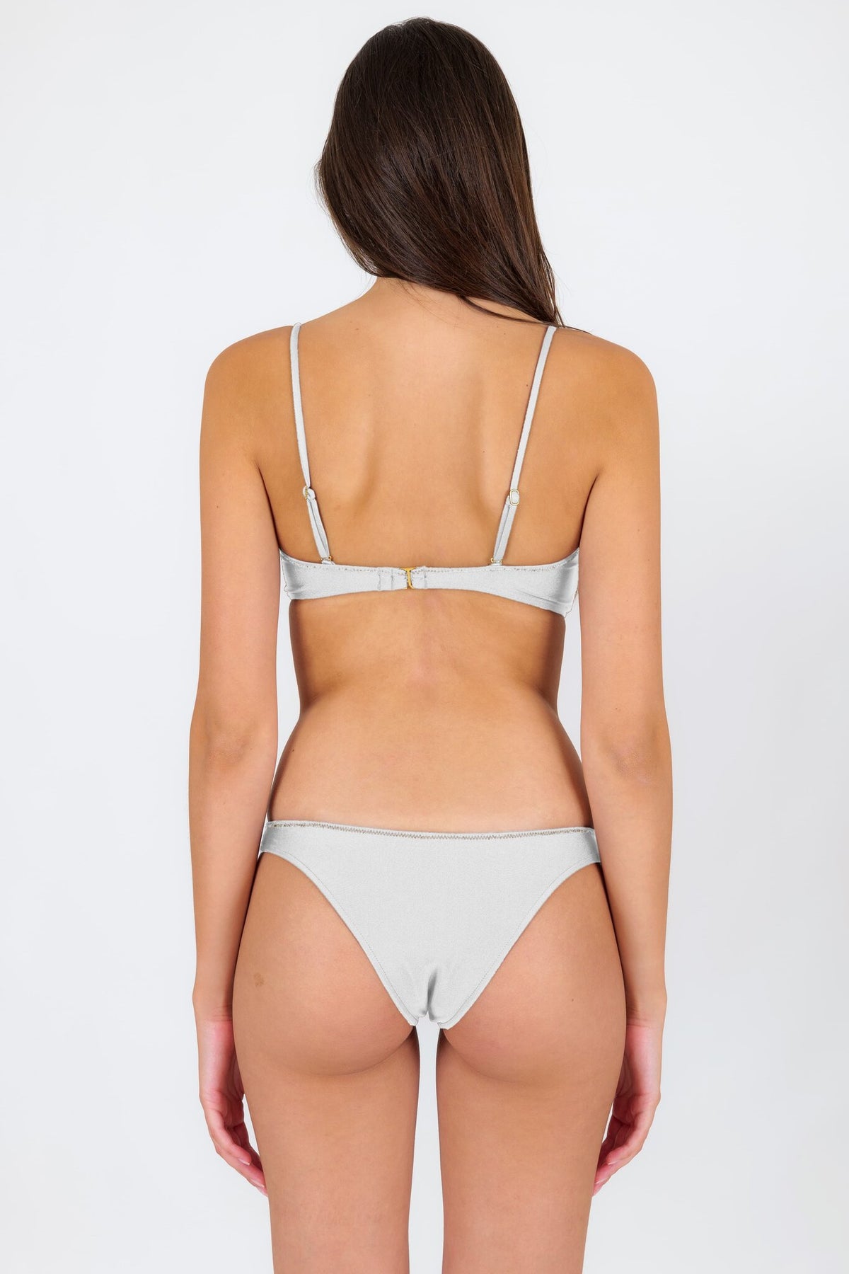 Model Back: Rio De Sol Bikini Bottoms Bottom Shimmer-White Essential