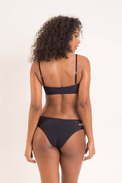 Model Back: Rio De Sol Bikini Bottoms Bottom Nero Madrid