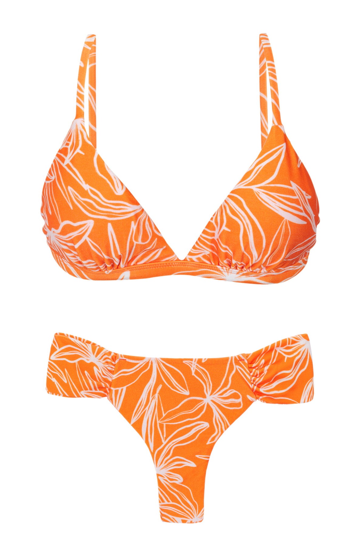Product Front: Rio De Sol Two Piece Swimwear Set Trail-Orange Tri-Fixo Baobi-Cheeky