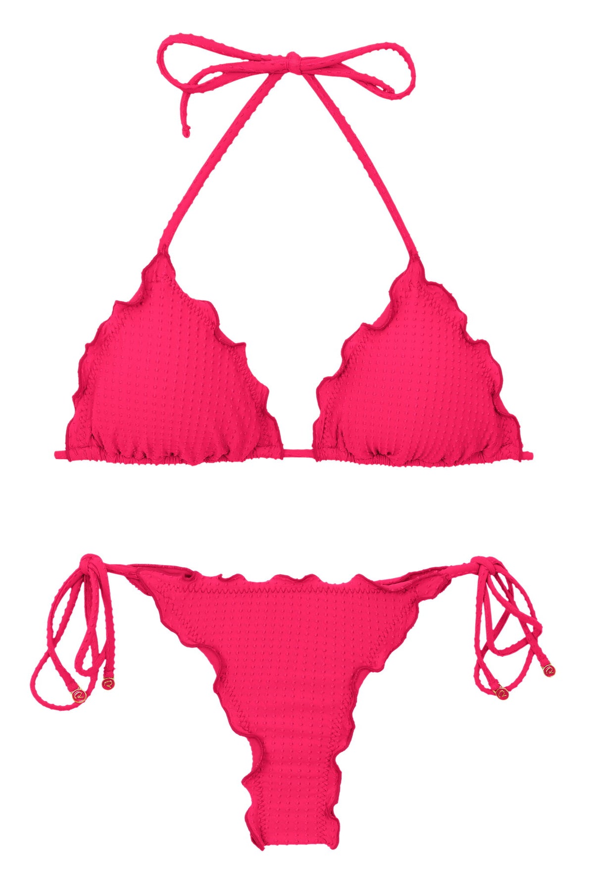 Product Front: Rio De Sol Two Piece Swimwear Set Dots-Virtual-Pink Frufru-Fio