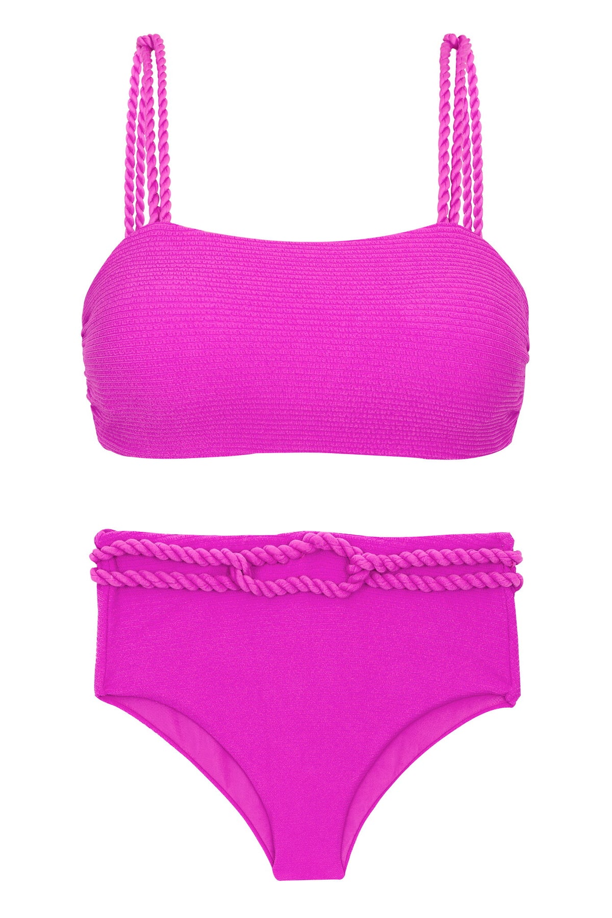 Product Front: Rio De Sol Two Piece Swimwear Set St-Tpz-Pink Reto Hotpant-High