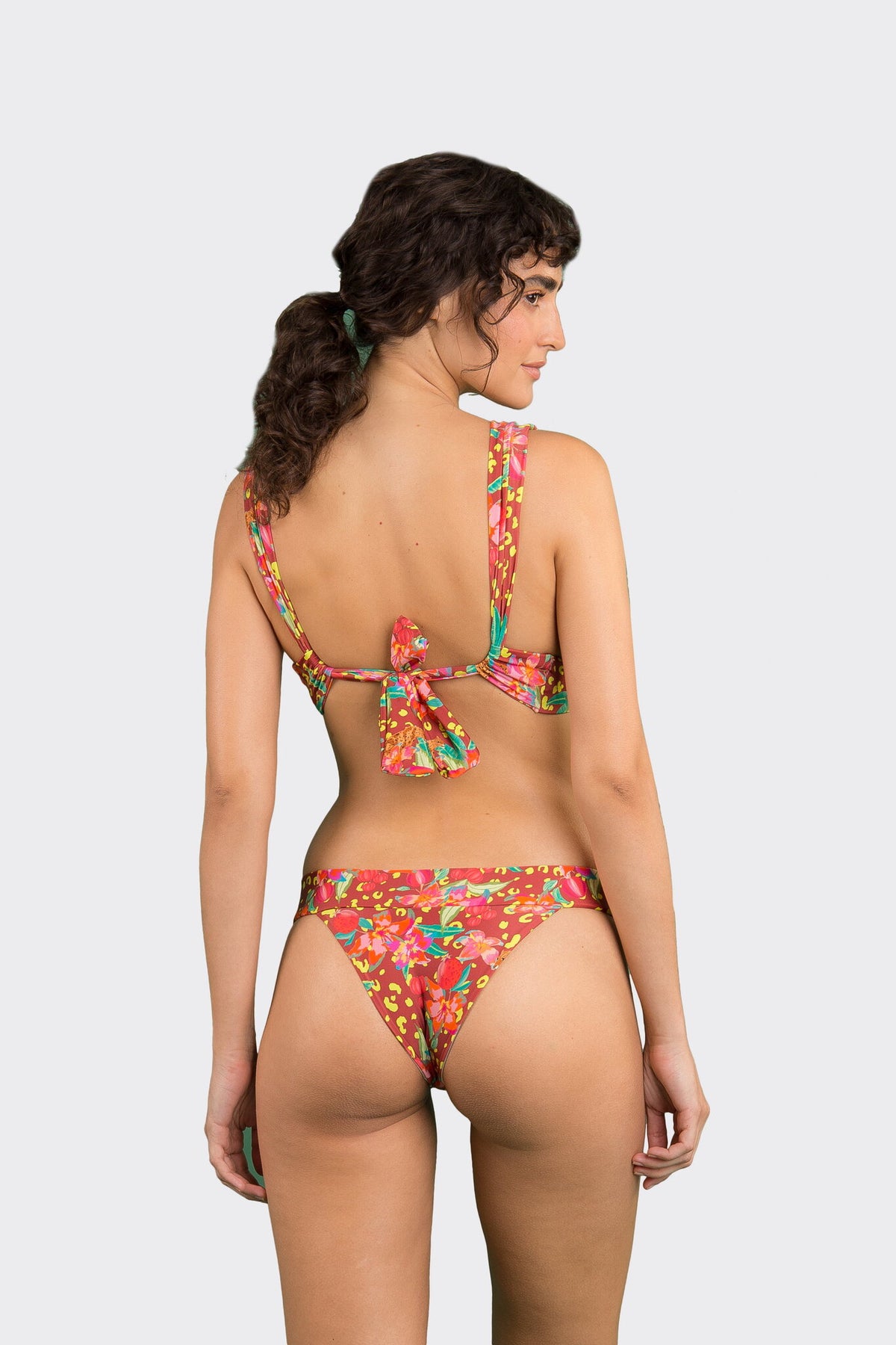 Model Back: Rio De Sol Two Piece Swimwear Set Tropics Halter-Marina Essential-Cos