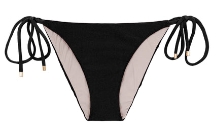 Product Front: Rio De Sol Bikini Bottoms Bottom Shimmer-Black Ibiza-Comfy