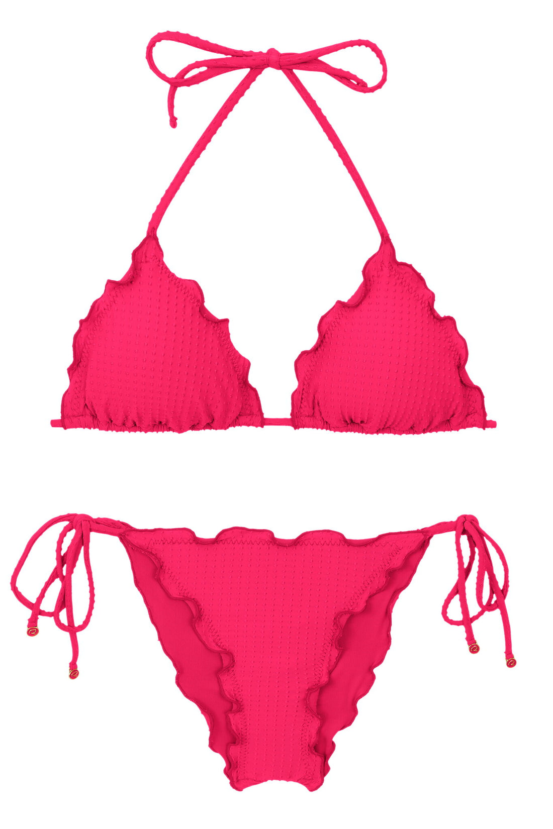 Product Front: Rio De Sol Two Piece Swimwear Set Dots-Virtual-Pink Frufru