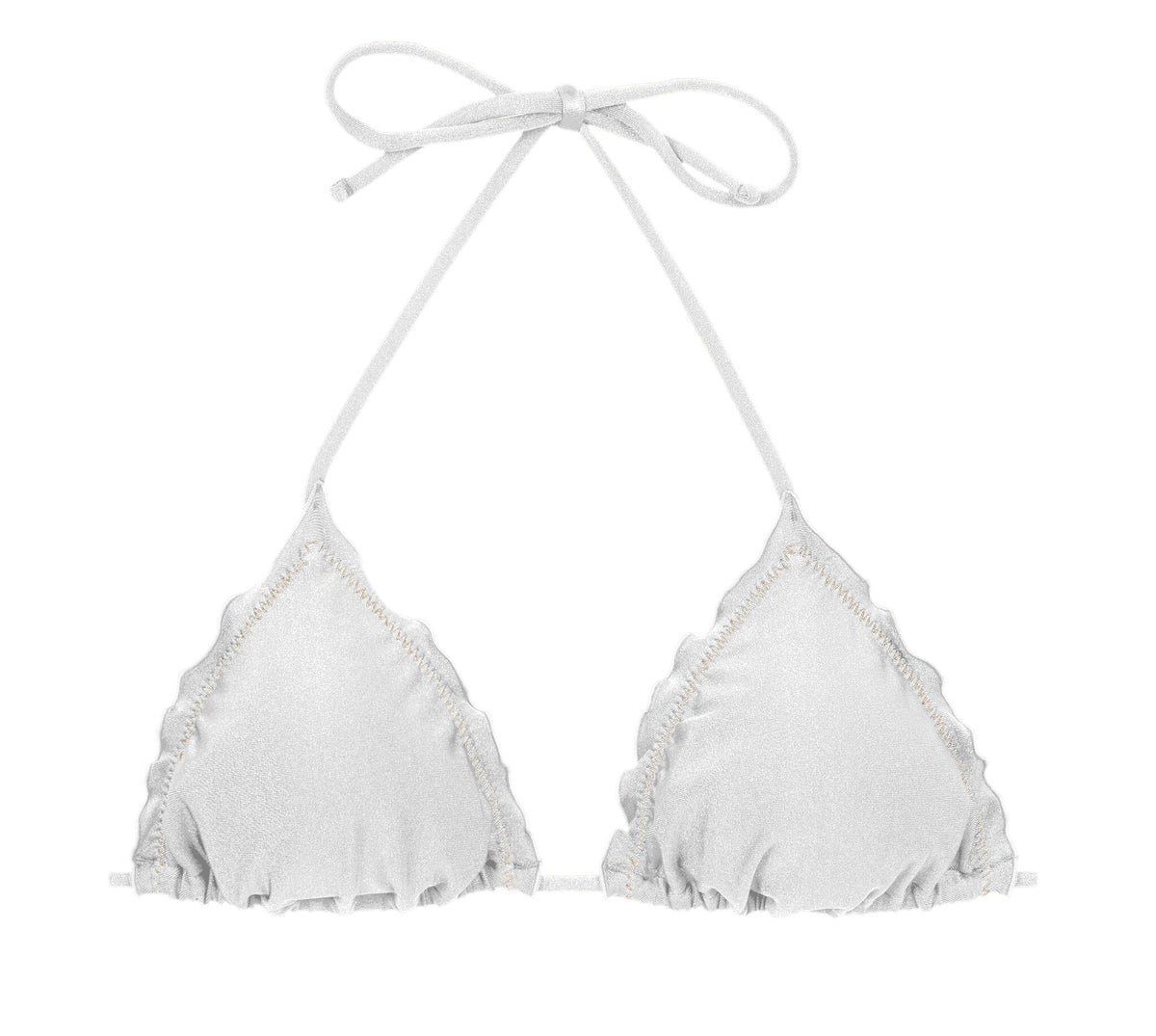 Product Front: Rio De Sol Bikini Tops Top Shimmer-White Frufru
