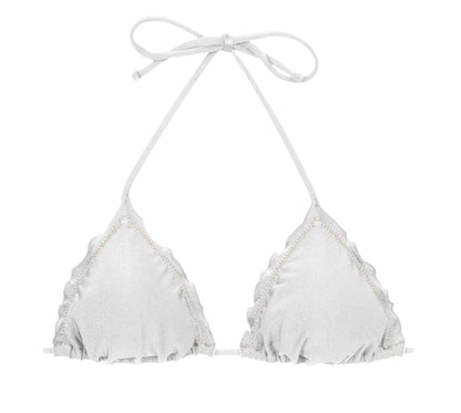 Product Front: Rio De Sol Bikini Tops Top Shimmer-White Frufru