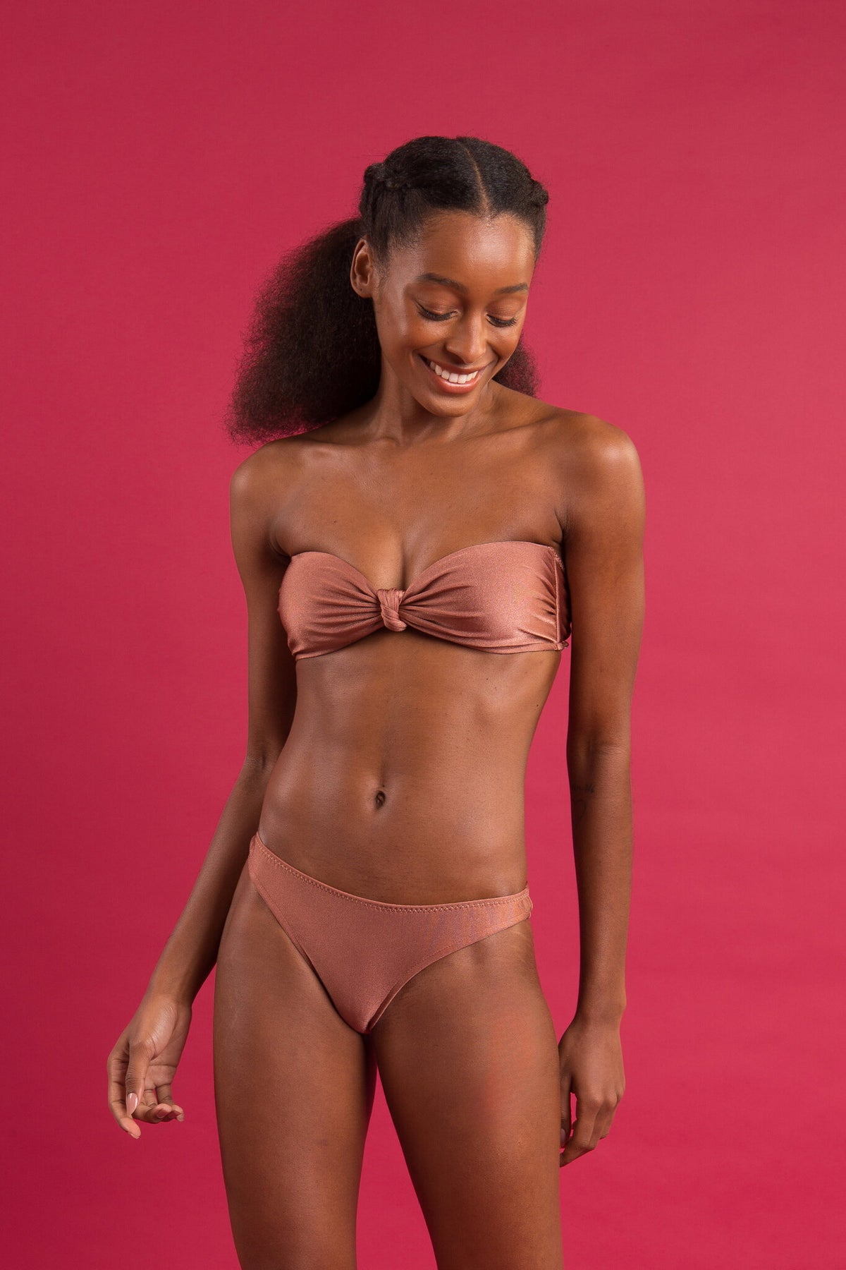 Image 12: Rio De Sol Bikini Bottoms Bottom Shimmer-Copper Essential