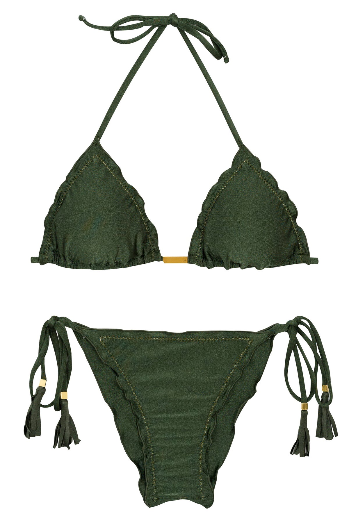 Product Front: Rio De Sol Two Piece Swimwear Set Shimmer-Croco Frufru