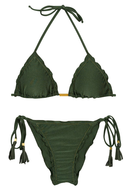 Product Front: Rio De Sol Two Piece Swimwear Set Shimmer-Croco Frufru