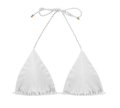 Product Front: Rio De Sol Bikini Tops Top Shimmer-White Tri-Rope