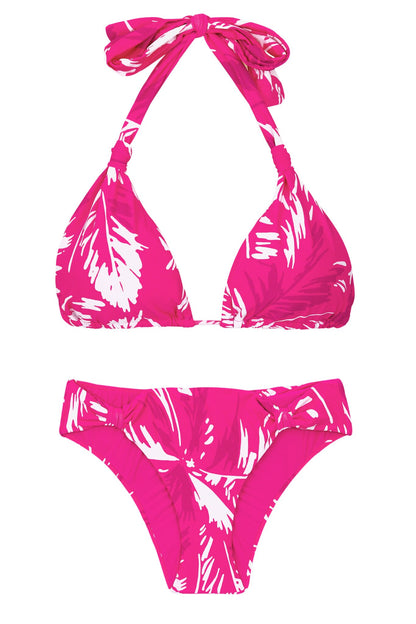 Product Front: Rio De Sol Two Piece Swimwear Set Pink-Palms Mel
