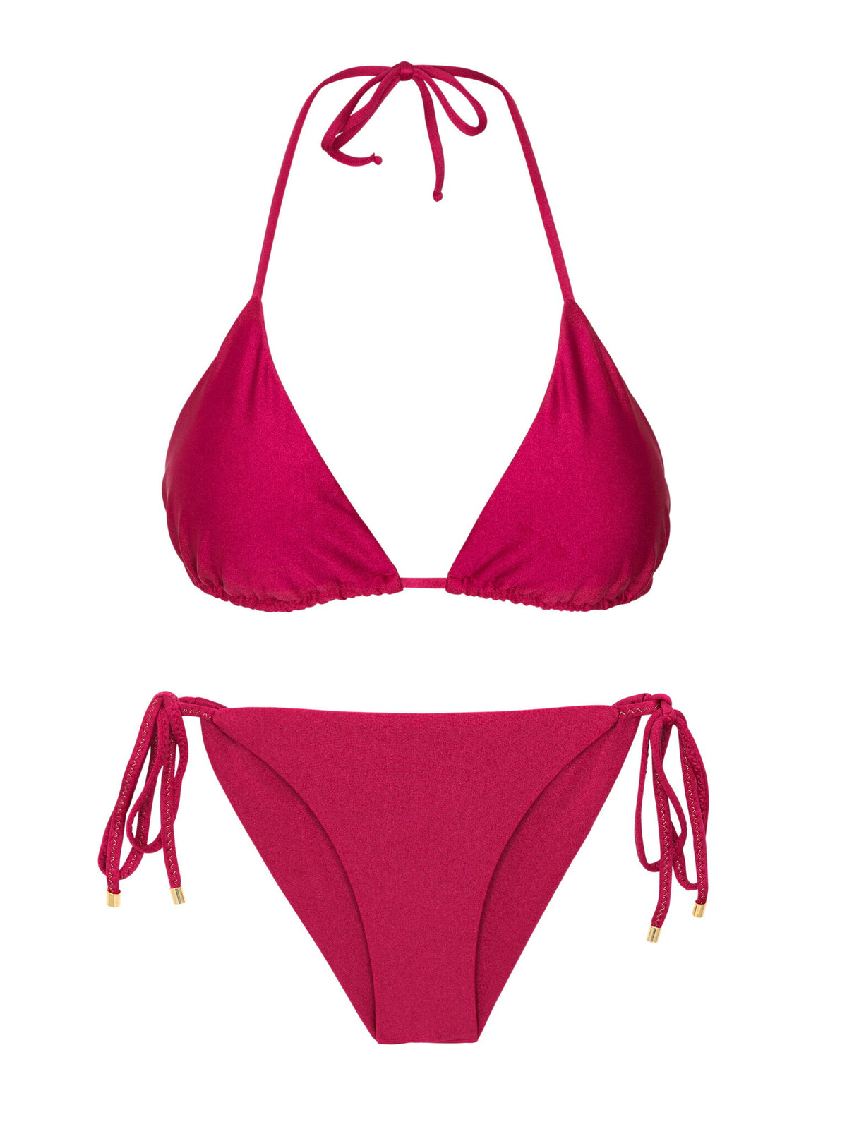 Product Front: Rio De Sol Two Piece Swimwear Set Shimmer-Desejo Tri-Inv Cheeky-Tie
