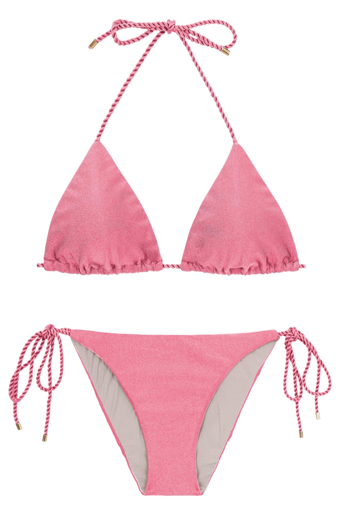 Product Front: Rio De Sol Two Piece Swimwear Set Shimmer-Confetti Tri-Rope Ibiza-Rope