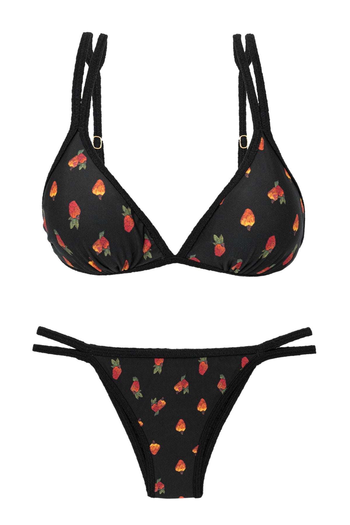 Product Front: Rio De Sol Two Piece Swimwear Set Cashew Tri-Duo Rio-Duo