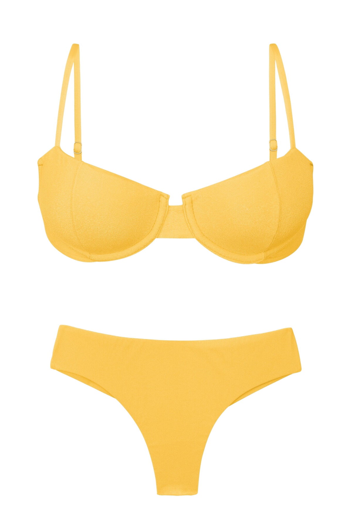 Product Front: Rio De Sol Two Piece Swimwear Set Malibu-Yellow Balconet Ciao