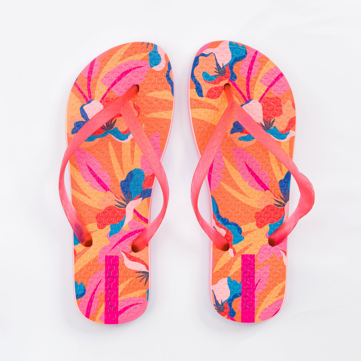 Product Front: Rio De Sol Flip-Flops Orange Bloom Slim