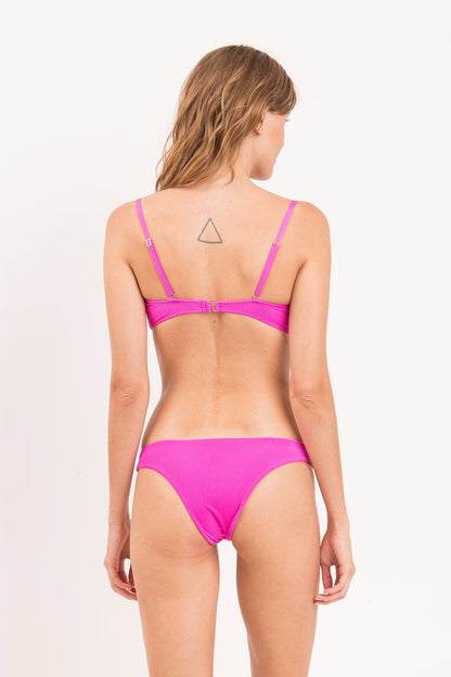 Model Back: Rio De Sol Two Piece Swimwear Set Malibu-Rosa Bandeau-Duo Essential