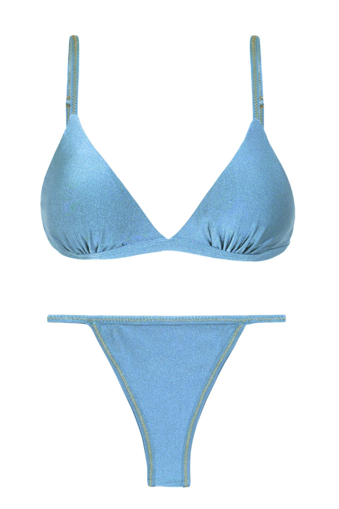 Product Front: Rio De Sol Two Piece Swimwear Set Shimmer-Baltic-Sea Tri-Fixo California