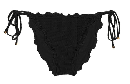 Product Front: Rio De Sol Bikini Bottoms Bottom Dots-Black Frufru-Comfy