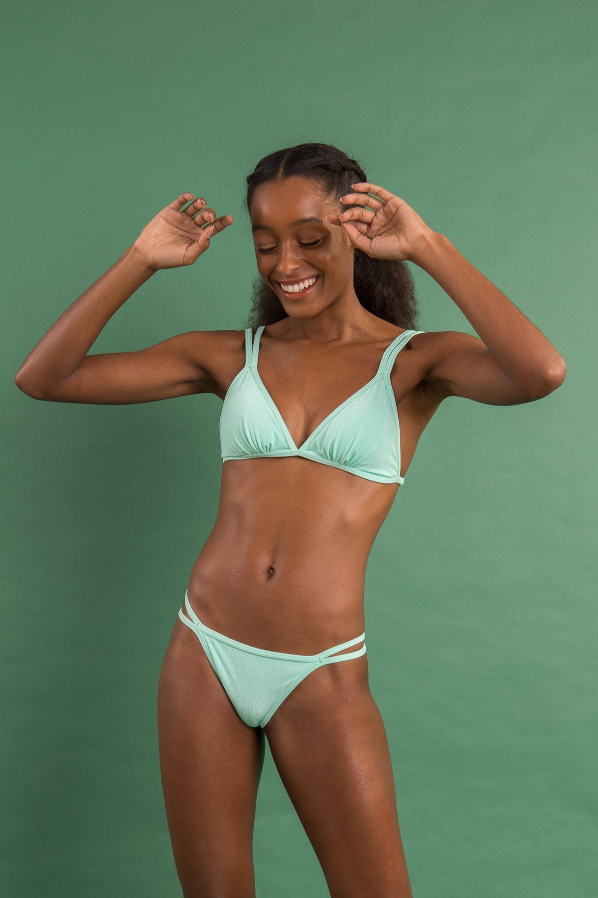 Image 10: Rio De Sol Two Piece Swimwear Set Malibu-Menta Tri-Duo Mini-Duo