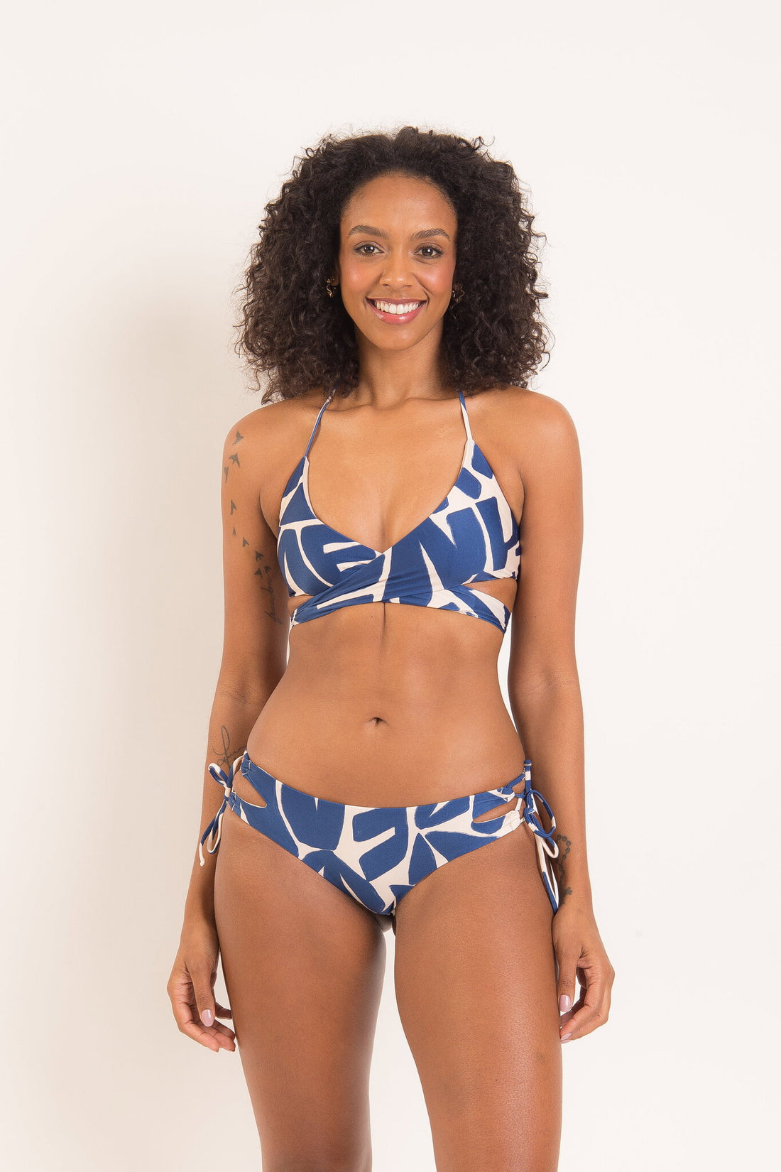 Model Front: Rio De Sol Two Piece Swimwear Set Pottery Kate Madrid