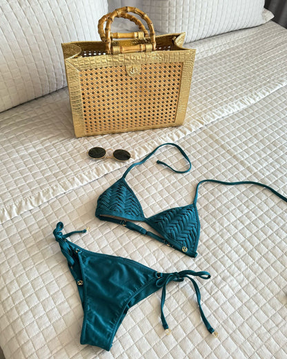 Image 03: Lua Morena Two Piece Swimwear Set Tapajos Triangulo-Macrame Rolote