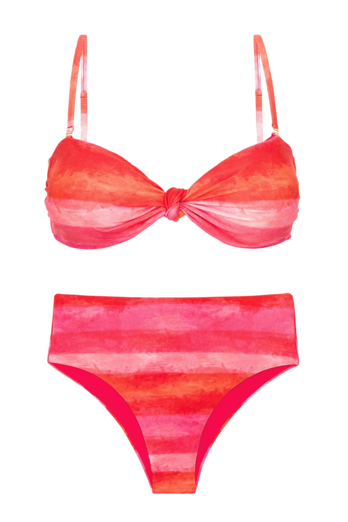 Product Front: Rio De Sol Two Piece Swimwear Set Cher Bandeau-Joy Hotpants