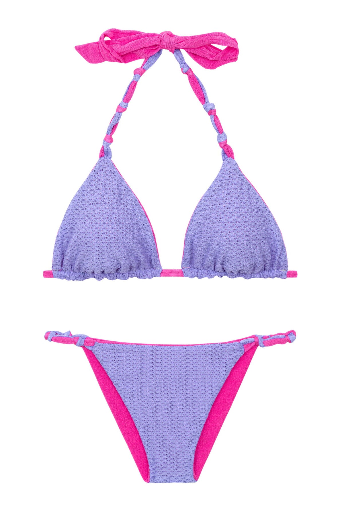 Product Back: Rio De Sol Two Piece Swimwear Set Malibu-Rosa Tri-Rev Essential-Rev