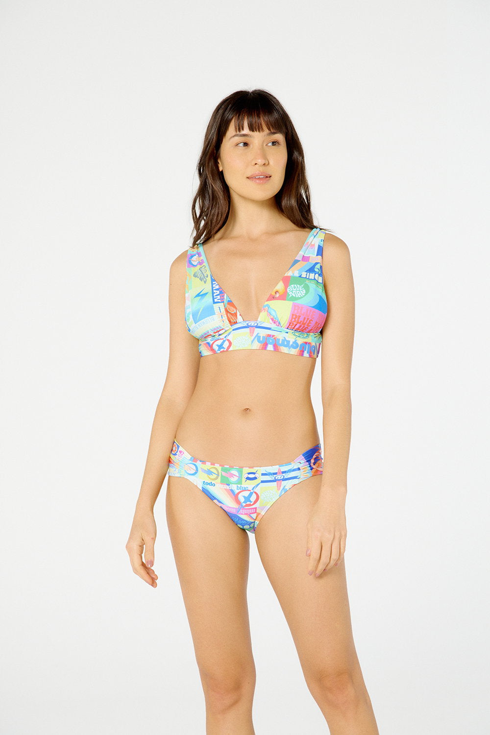 Model Front: Blueman Two Piece Swimwear Sum New Pacifico 1972