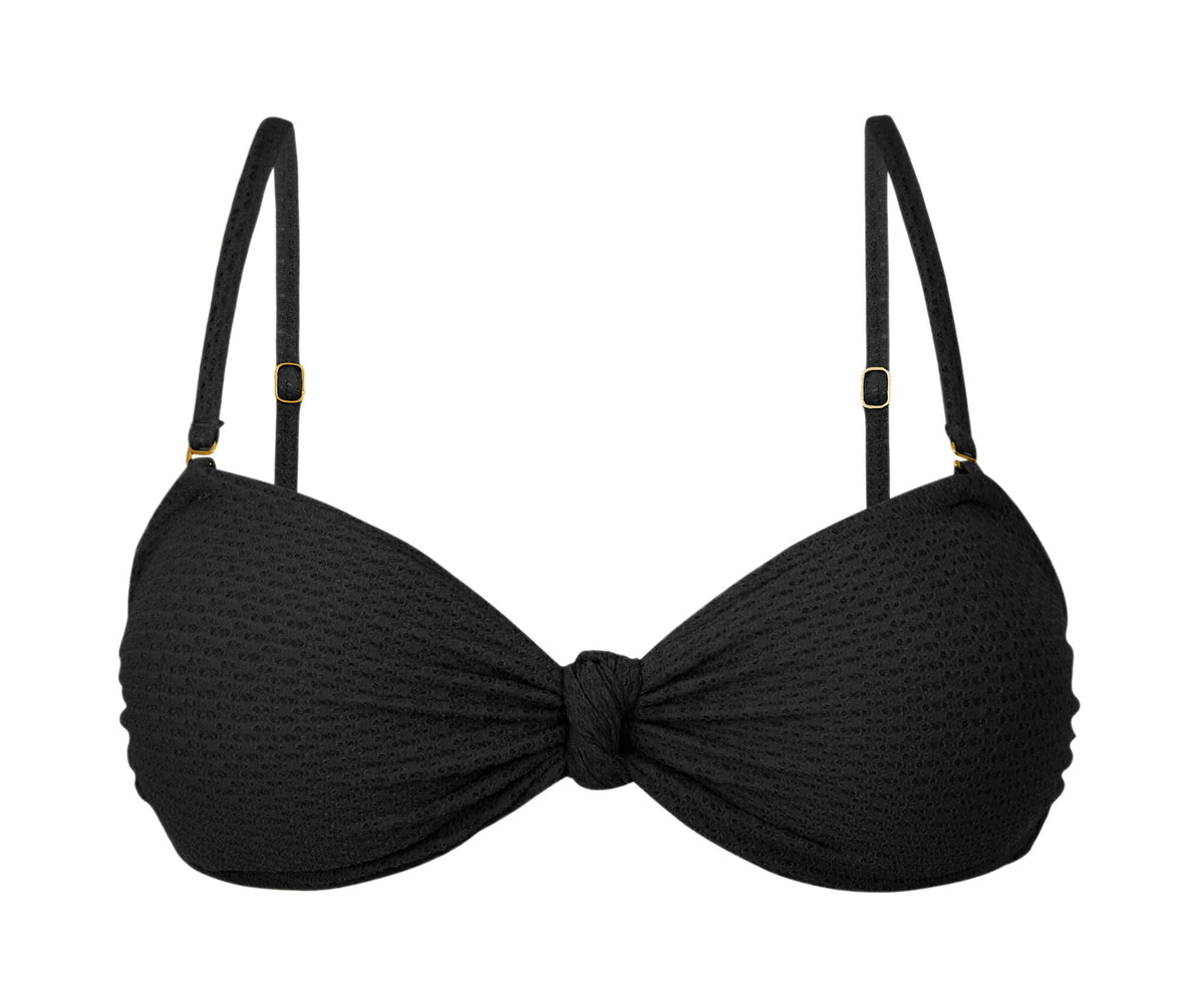 Product Front: Rio De Sol Bikini Tops Top Bora-Black Bandeau-Joy