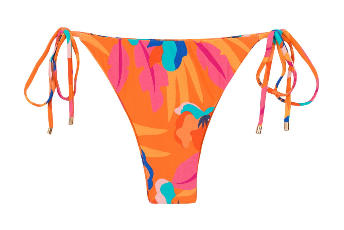 Product Front: Rio De Sol Bikini Bottoms Bottom Orange-Bloom Ibiza