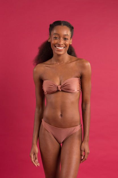 Image 11: Rio De Sol Bikini Tops Top Shimmer-Copper Bandeau-Joy