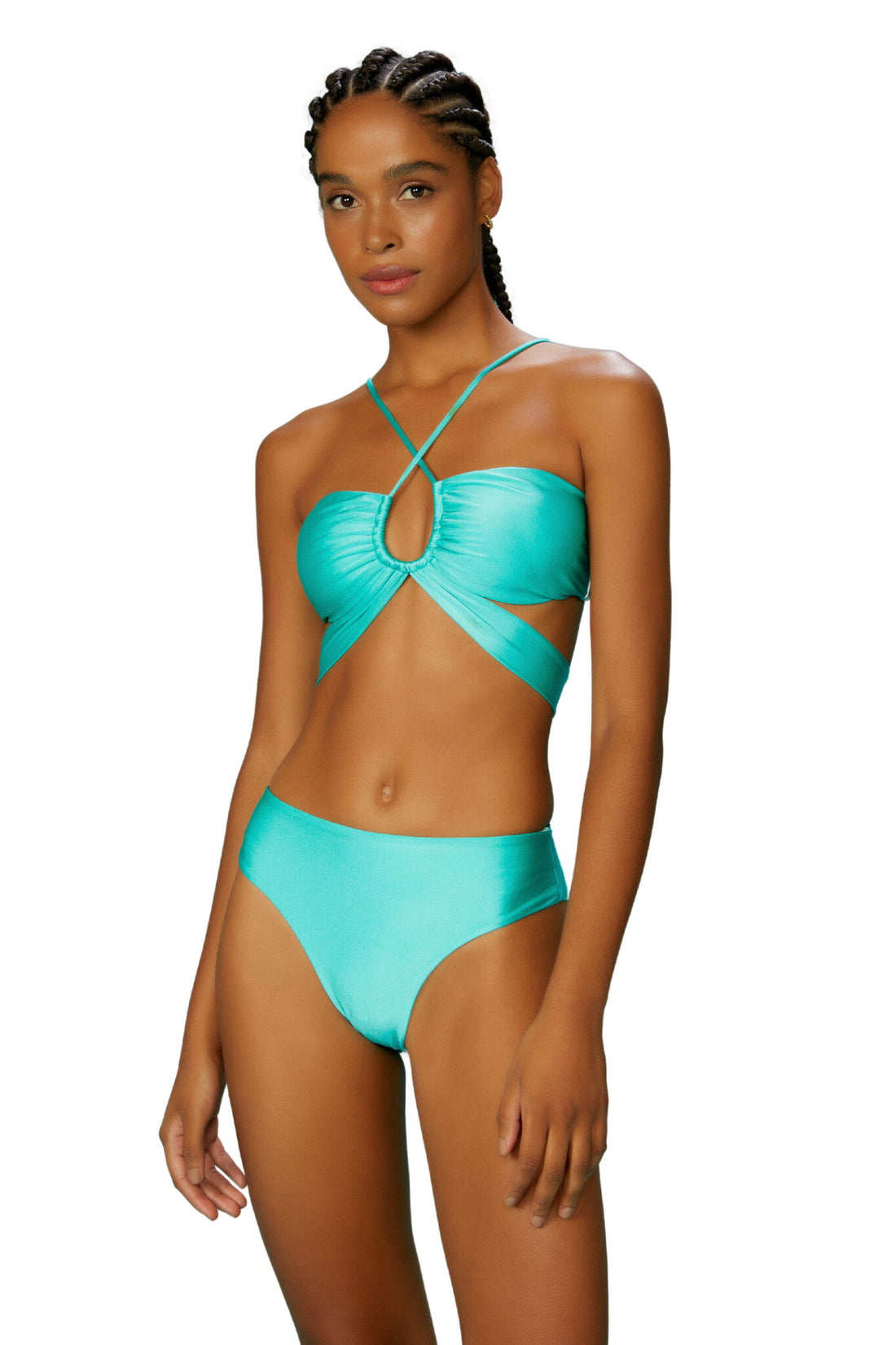 Image 02: Blueman Two Piece Swimwear Set Turquesa Paola Cannes