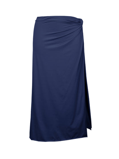Product Front: Rio De Sol Skirts Navy Long-Skirt-Knot