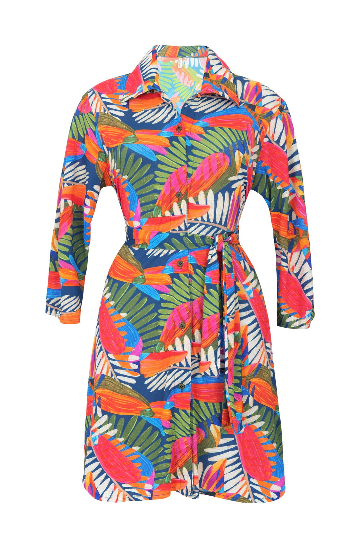 Product Front: Rio De Sol Shirtdress Jungle Chemise