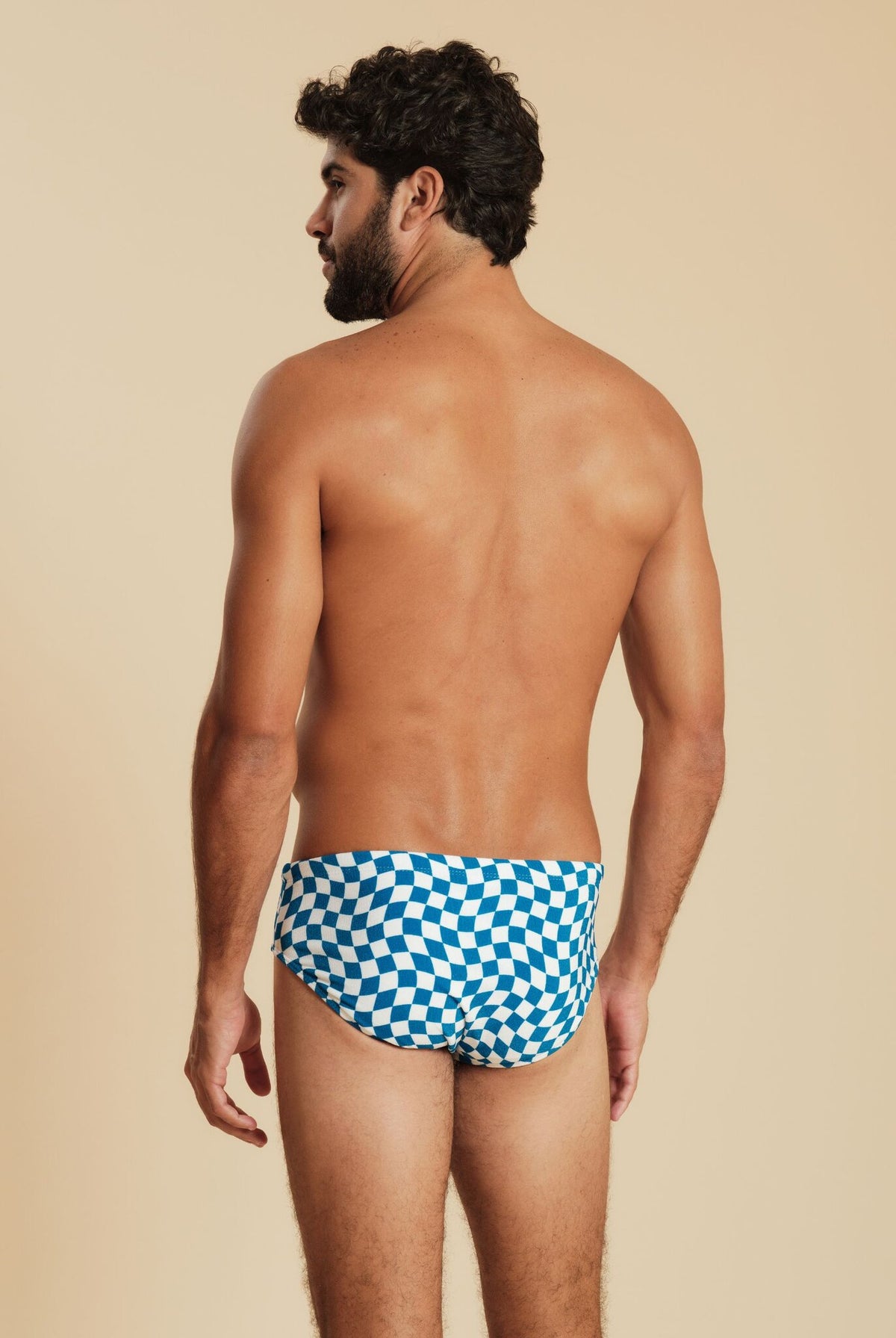 Model Back: Blueman Swim Trunks Sunga Rick Xadrez