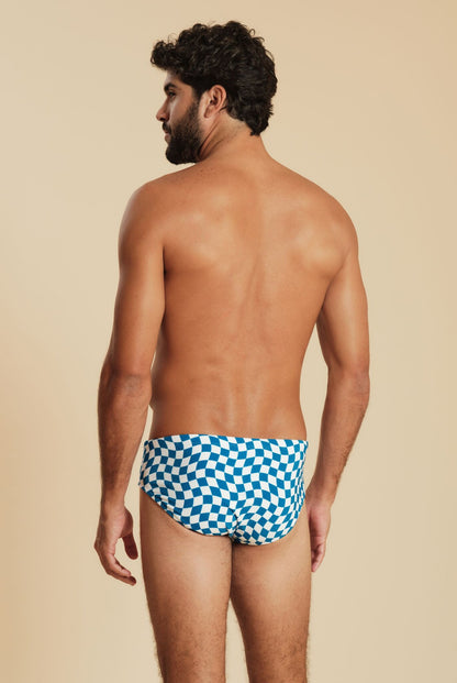 Model Back: Blueman Swim Trunks Sunga Rick Xadrez