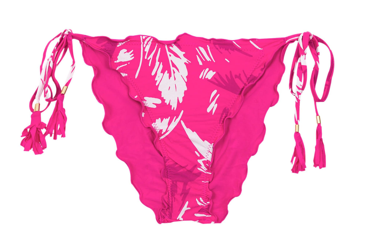 Product Front: Rio De Sol Bikini Bottoms Bottom Pink-Palms Frufru-Comfy
