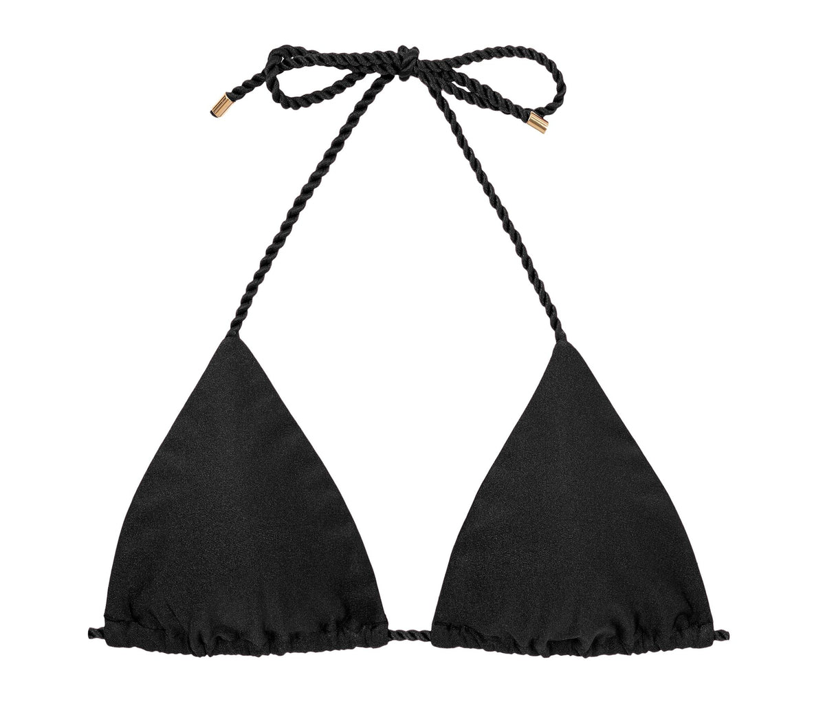 Product Front: Rio De Sol Bikini Tops Top Shimmer-Black Tri-Rope