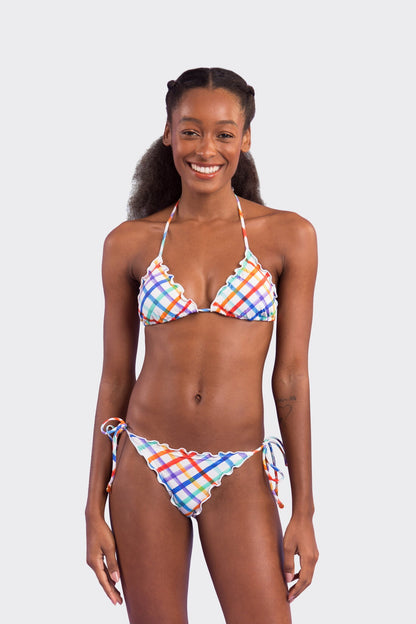 Model Front: Rio De Sol Bikini Bottoms Bottom Square Frufru-Comfy