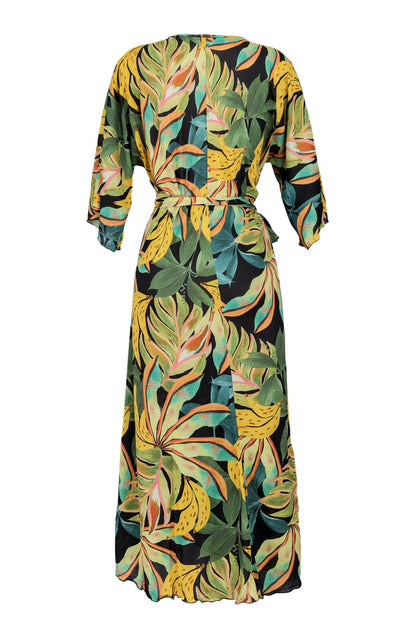 Product Back: La Playa Maxi Dresses Longo Borboleta Tropicool Preto