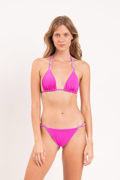 Model Front: Rio De Sol Two Piece Swimwear Set Malibu-Rosa Tri-Rev Essential-Rev