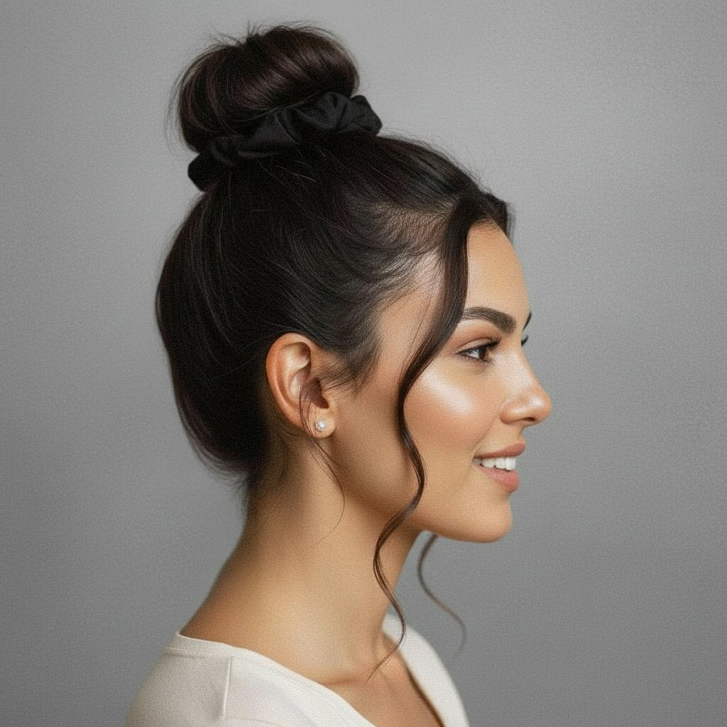 Image 03: Rio De Sol Hair Accessory Nero Scrunchie