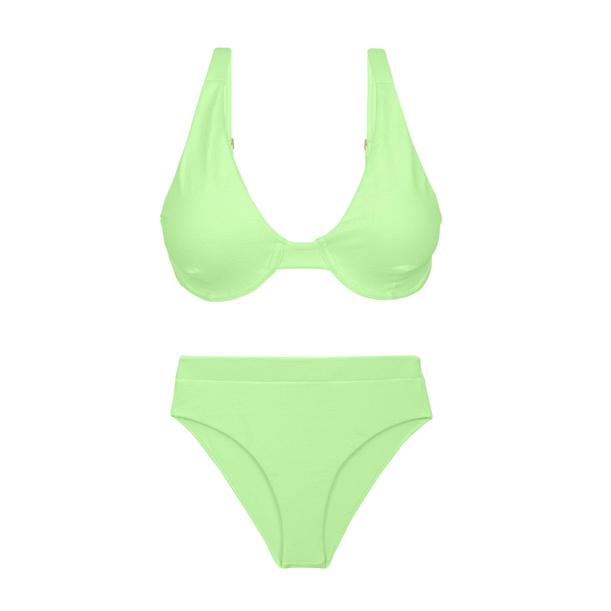 Product Front: Rio De Sol Two Piece Swimwear Set Sand-Menta Chantal Kora